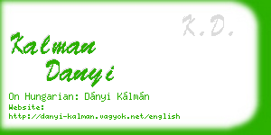 kalman danyi business card